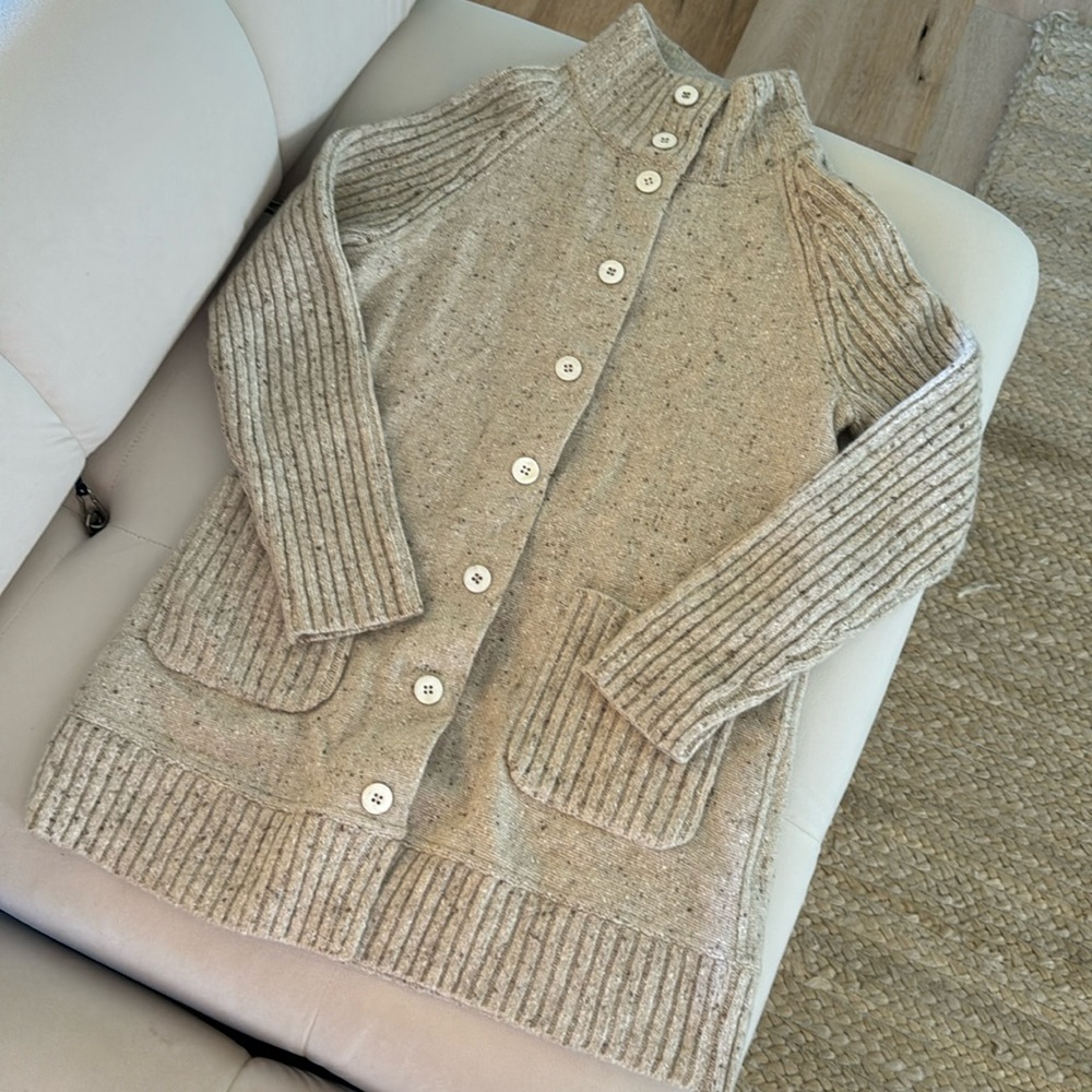 EILEEN FISHER Petite Lambswool Blend Cardigan